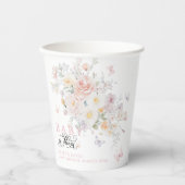 Baby in Bloom Wild Blume Butterfly Babydusche Pappbecher (Vorderseite)