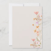 Baby in Bloom Wild Blume Kinderdusche Einladung (Rückseite)