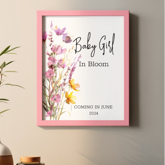 Baby in Bloom Wild Blume Shower Poster