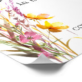 Baby in Bloom Wild Blume Shower Poster (Ecke)