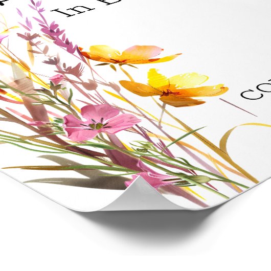 Baby in Bloom Wild Blume Shower Poster (Ecke)