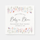Baby in Bloom Wildblume Aquarell Kinderdusche Serviette (Vorderseite)