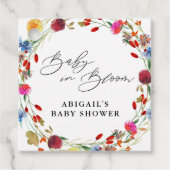 Baby in Bloom Wildblume Baby Dusche Gefallen Geschenkanhänger (Vorderseite)
