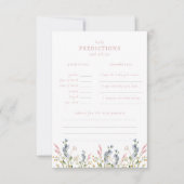 Baby in Bloom Wildblume Baby Predictions Game Mitteilungskarte (Vorderseite)