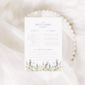 Baby in Bloom Wildblume Baby Predictions Game Mitteilungskarte