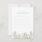 Baby in Bloom Wildblume Baby Predictions Game Mitteilungskarte (Rückseite)