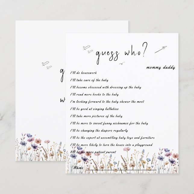 Baby in Bloom Wildblume Baby Showroom Flyer (Vorne/Hinten)