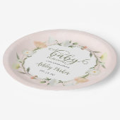 Baby in Bloom Wildblume Baby Sprinkle Pappteller (Schrägansicht)