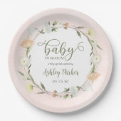 Baby in Bloom Wildblume Baby Sprinkle Pappteller (Vorderseite)