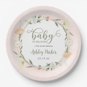 Baby in Bloom Wildblume Baby Sprinkle Pappteller