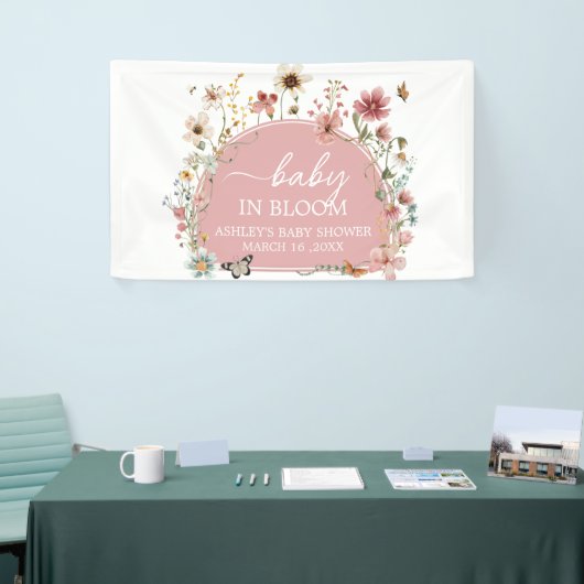 Baby in Bloom Wildblume Babydusche Banner (Messeveranstaltung)