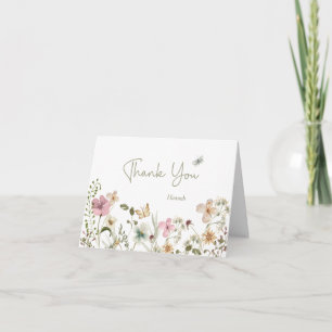 Baby in Bloom Wildblume Babydusche Dankeskarte