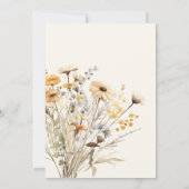 Baby in Bloom Wildblume Babydusche Einladung (Rückseite)