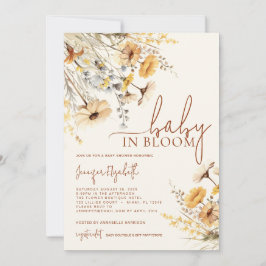 Baby in Bloom Wildblume Babydusche Einladung