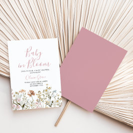 Baby in Bloom Wildblume Babydusche Einladung