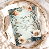 Baby in Bloom Wildblume Babydusche Einladung