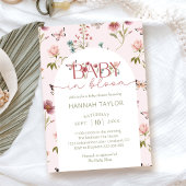 Baby in Bloom Wildblume Babydusche Einladung