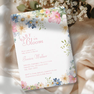 BABY IN BLOOM! Wildblume, Babydusche Einladung