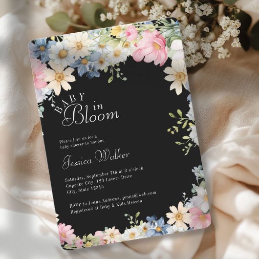 BABY IN BLOOM! Wildblume, Babydusche Einladung