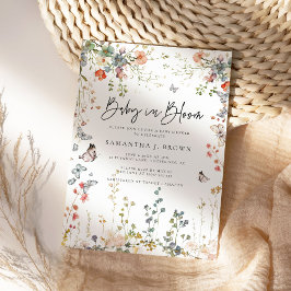 Baby in Bloom Wildblume Babydusche Einladung