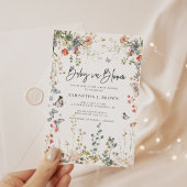 Baby in Bloom Wildblume Babydusche Einladung