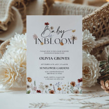 Baby in Bloom Wildblume Babydusche