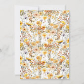 Baby in Bloom Wildblume Babydusche Einladung (Rückseite)