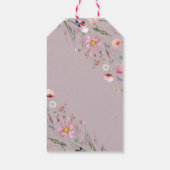 Baby in Bloom Wildblume Babydusche Geschenkanhänger (Rückseite)