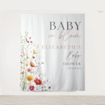 Baby in Bloom Wildblume Babydusche Hintergrund