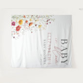 Baby in Bloom Wildblume Babydusche Hintergrund Wandteppich (Vorderseite (Horizontal))