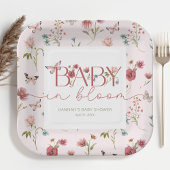 Baby in Bloom Wildblume Babydusche Pappteller