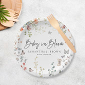 Baby in Bloom Wildblume Babydusche Pappteller