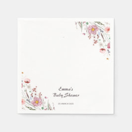 Baby in Bloom Wildblume Babydusche Serviette