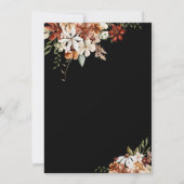 Baby in Bloom Wildblume Black Baby Dusche Einladung (Rückseite)