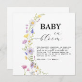Baby in Bloom Wildblume Bloral Baby Dusche Dankeskarte (Vorne/Hinten)