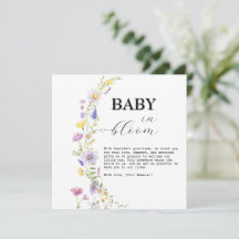 Baby in Bloom Wildblume Bloral Baby Dusche