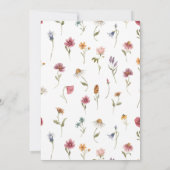 Baby in Bloom Wildblume Bloral Baby Dusche Einladung (Rückseite)