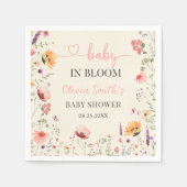 Baby in Bloom Wildblume Bloral Baby Dusche Serviette (Vorderseite)
