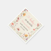Baby in Bloom Wildblume Bloral Baby Dusche Serviette (Ecke)