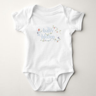 Baby in Bloom Wildblume Blue Boy Baby Dusche Baby Strampler