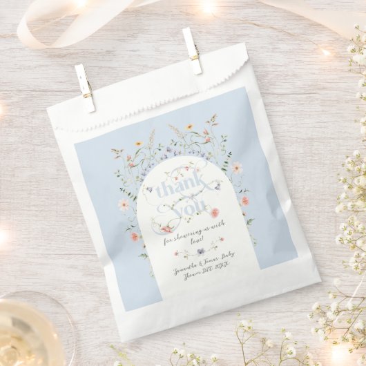 Baby in Bloom Wildblume Blue Boy Baby Dusche Geschenktütchen (Ausgeschnitten)