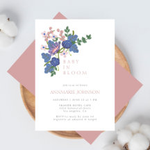 Baby in Bloom Wildblume Blumenrosa Babydusche