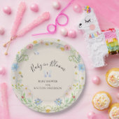 Baby in Bloom Wildblume Blumenschmetterlingsdusche Pappteller (Party)
