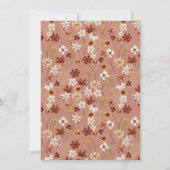 Baby in Bloom Wildblume Boho Kinderdusche Einladung (Rückseite)