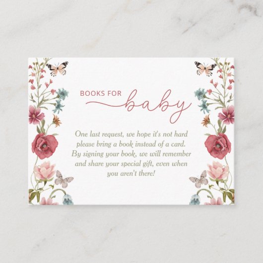 Baby in Bloom Wildblume Books for Baby Begleitkarte (Vorderseite)