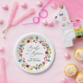 Baby in Bloom Wildblume Brautparty Custom Pappteller (Party)