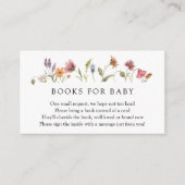 Baby in Bloom Wildblume Bücher für Babyanfrage Begleitkarte (Vorderseite)