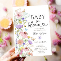 Baby in Bloom Wildblume Butterflies Babydusche