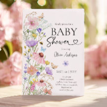 Baby in Bloom Wildblume Butterflies Babydusche