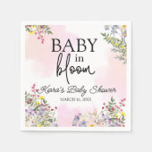 Baby in Bloom Wildblume Cocktail Napkin Serviette (Vorderseite)